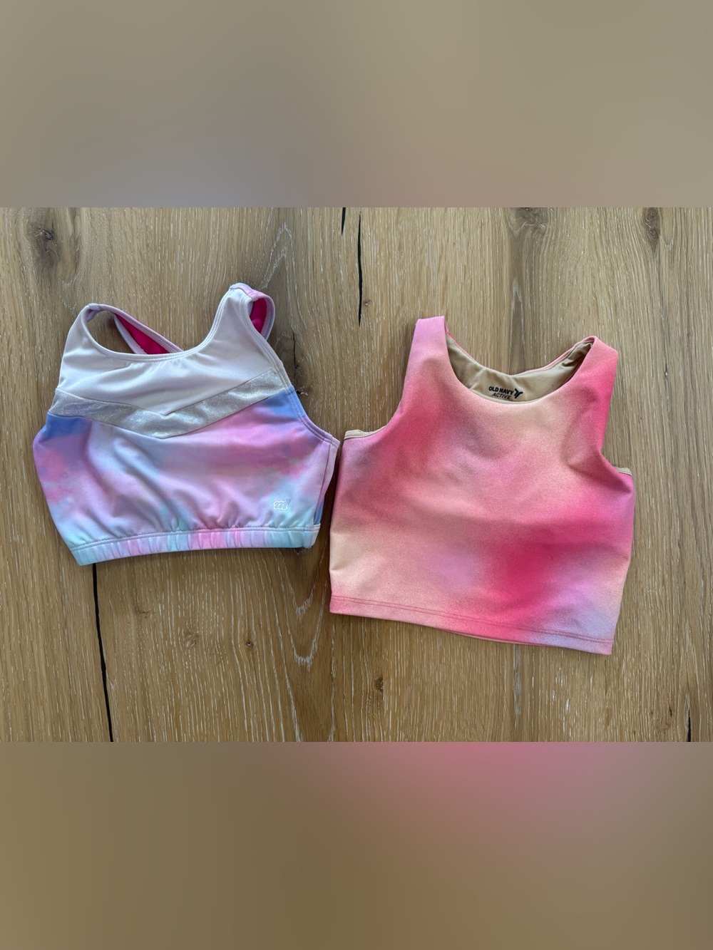 More Than Magic Pink Ombre Athletic Top and Old Navy athletic top